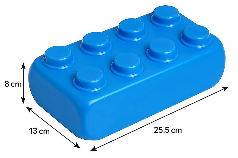 Конструктор блоковий 115/26 "Mega Brick №3" 30 елементів (4 кнопки 10 шт, 8 кнопок 20 шт) BAMSIC - фото 6