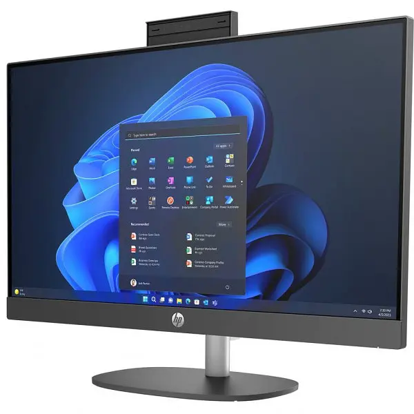 Компьютер персональный моноблок HP 245-G10 23.8' FHD IPS AG AMD R3-7320U 8GB F512GB UMA WiFi 2р DOS черный (8T2S7ES) - фото 2