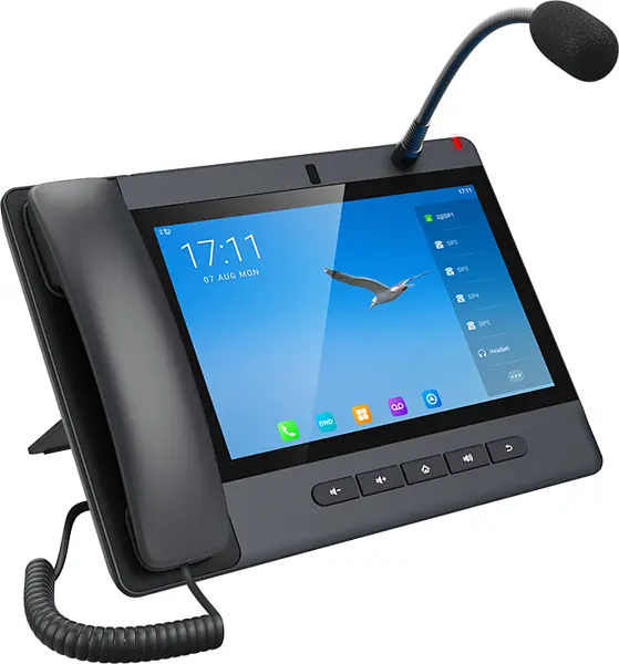 Fanvil Телефон IP A320i-Black 2xGE LAN, Wi-Fi, 20 SIP ліній, 116 DSS клавіш, BT5.0, Android 9.0, PoE, 10.1" кольоровий Touch Screen, камера 8Mp, чорний - фото 2