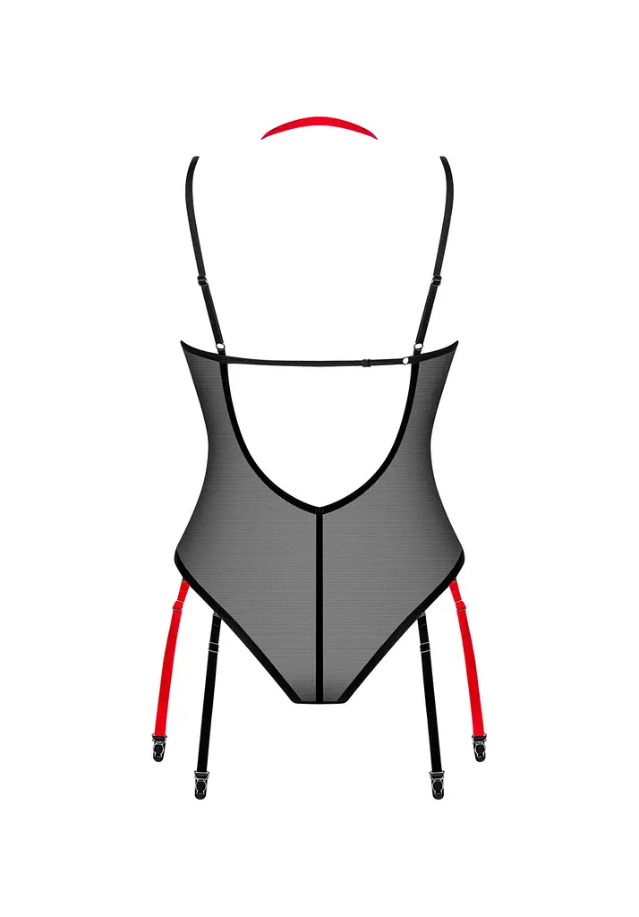 Боді Obsessive Glandez XS/S чорний - фото 5