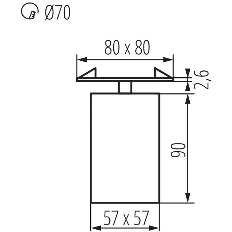 Светильник точечный Kanlux Chiro GU10 DTL-W декоративный (29312) - фото 2