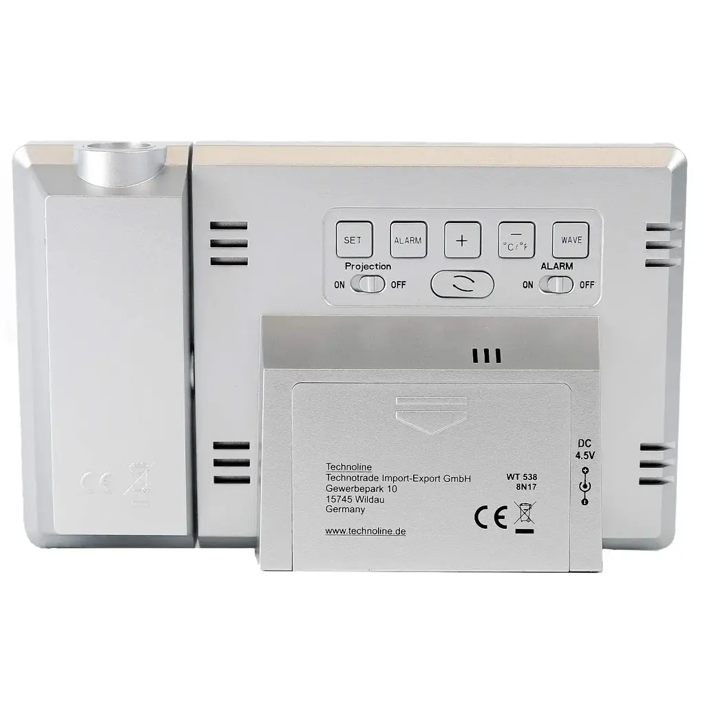 Настольные часы Technoline WT538 проекционные Silver/Anthracite (DAS301198) - фото 3