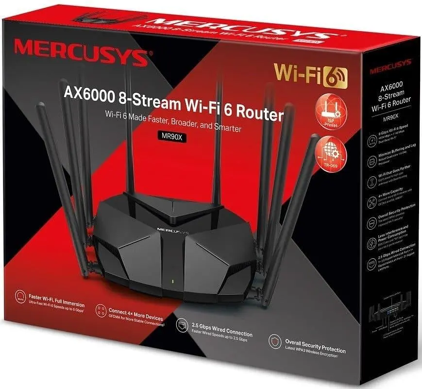 Роутер Mercusys MR90X AX6000 802.11ax (MR90X) - фото 3