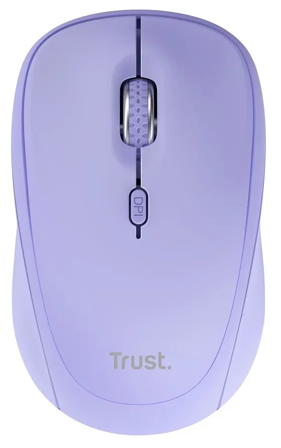 Миша бездротова Trust Yvi+, Purple, bloetooth/USB 2.4 GHz, оптична, 800 - 1600 dpi, 3 кнопки, 1xAA (25583)