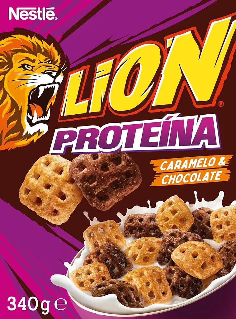 Сухий сніданок Nestle Lion Protein Cereal Caramel and Chocolate 340г - фото 2