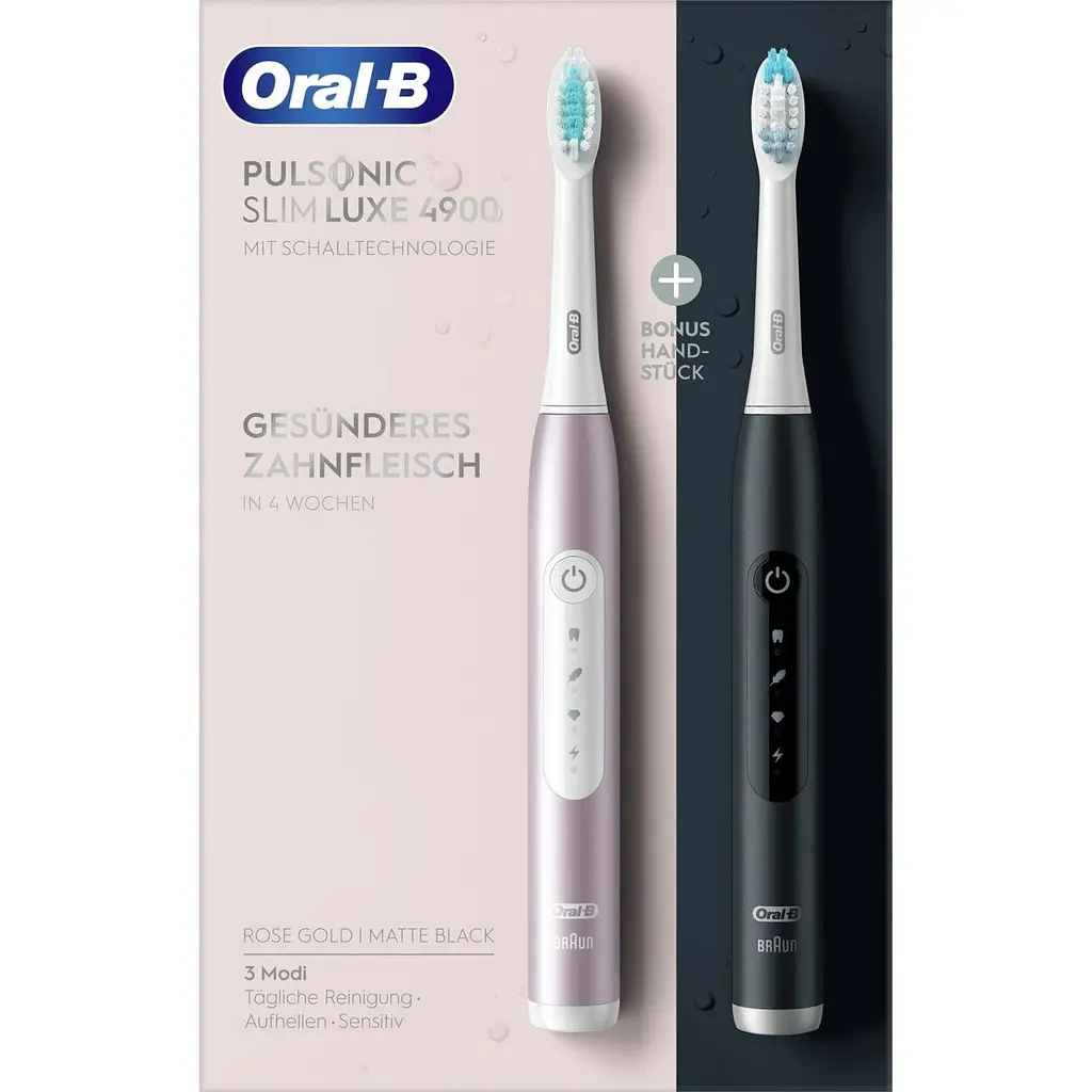Електрична зубна щітка Oral-B Pulsonic Slim Luxe 4900 Rose Gold + Matte Black [136403] - фото 2