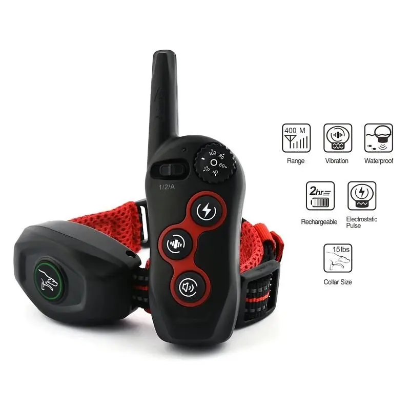 Электро ошейник для дрессировки собак + анти лай 2 в 1 Dobe DB 400 (размер S 23-33 см) (100375-S) - фото 3