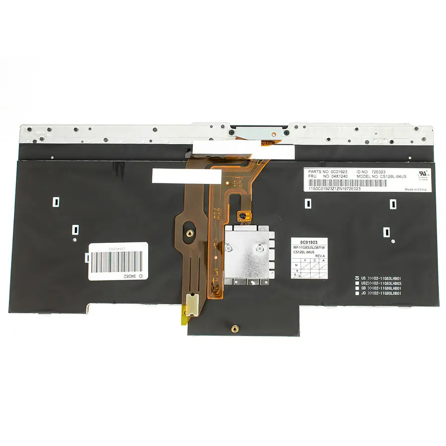 Клавіатура для ноутбука LENOVO (Thinkpad: T430 T430i T430S T530 T530I X230 X230i X230S) rus чорний підсвічування клавіш - фото 2
