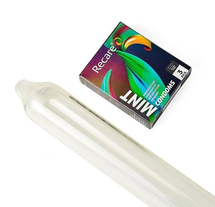 Презервативи Holographic Recare Ultra Thin Mint Condoms 3шт, ультратонкі, аромат: м'ята - фото 4