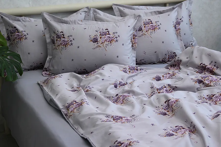 Комплект постельного белья TAG Tekstil с компаньоном Евро Разноцветный 000240886 (PT-014) - фото 2