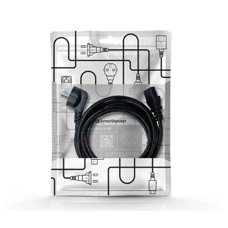 Кабель живлення C13 3.0m 0.75mm2 black Armorstandart (ARM74269) - фото 3
