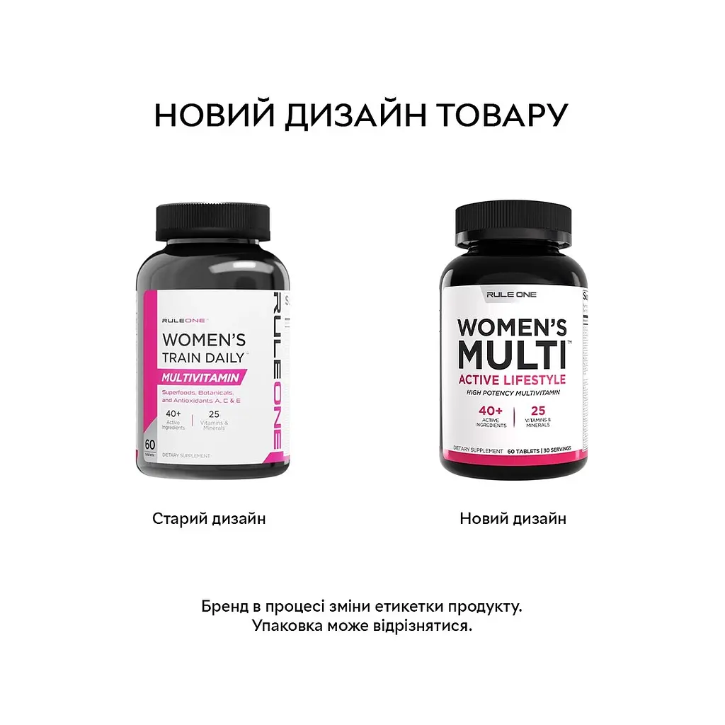 Вітаміни та мінерали Rule 1 Women's Train Daily, 60 таблеток - фото 2