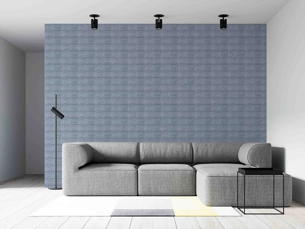 Самоклеюча декоративна 3D панель Loft Expert під срібну цеглу 700x770x4 мм - фото 5