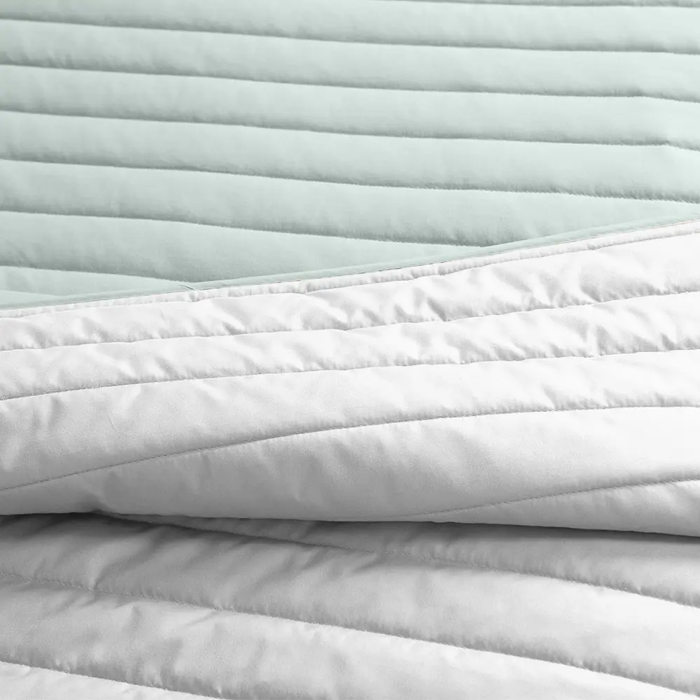 Двостороннє покривало Ideia Стиль Люкс, 260х240 см, м'ятний та білий (8-13500 м'ята/білий) - фото 3