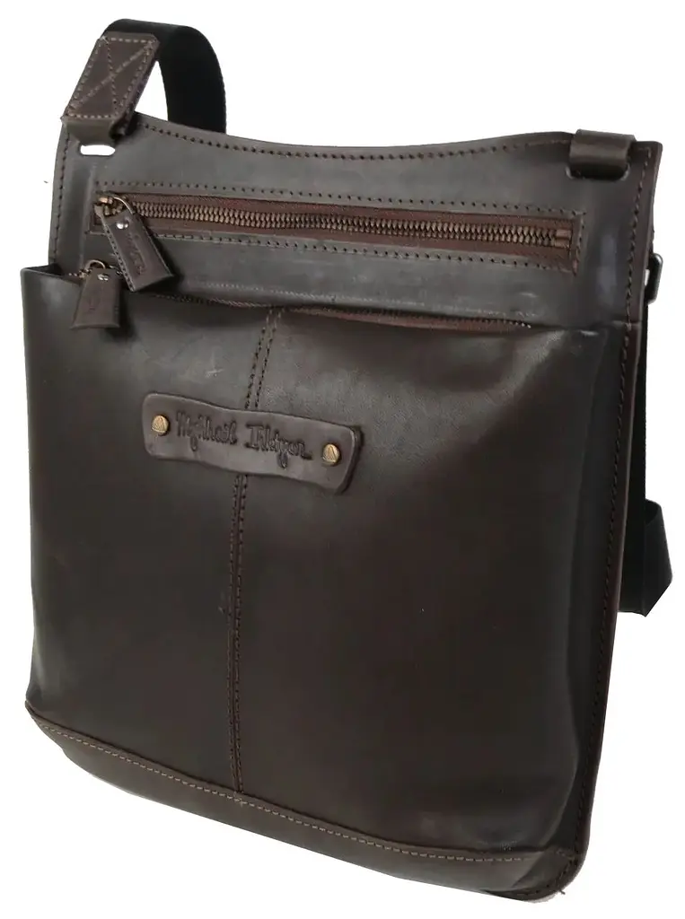 Чоловіча сумка Mykhail Ikhtyar 24х26х3 см Коричневий (45041 New brown) - фото 4