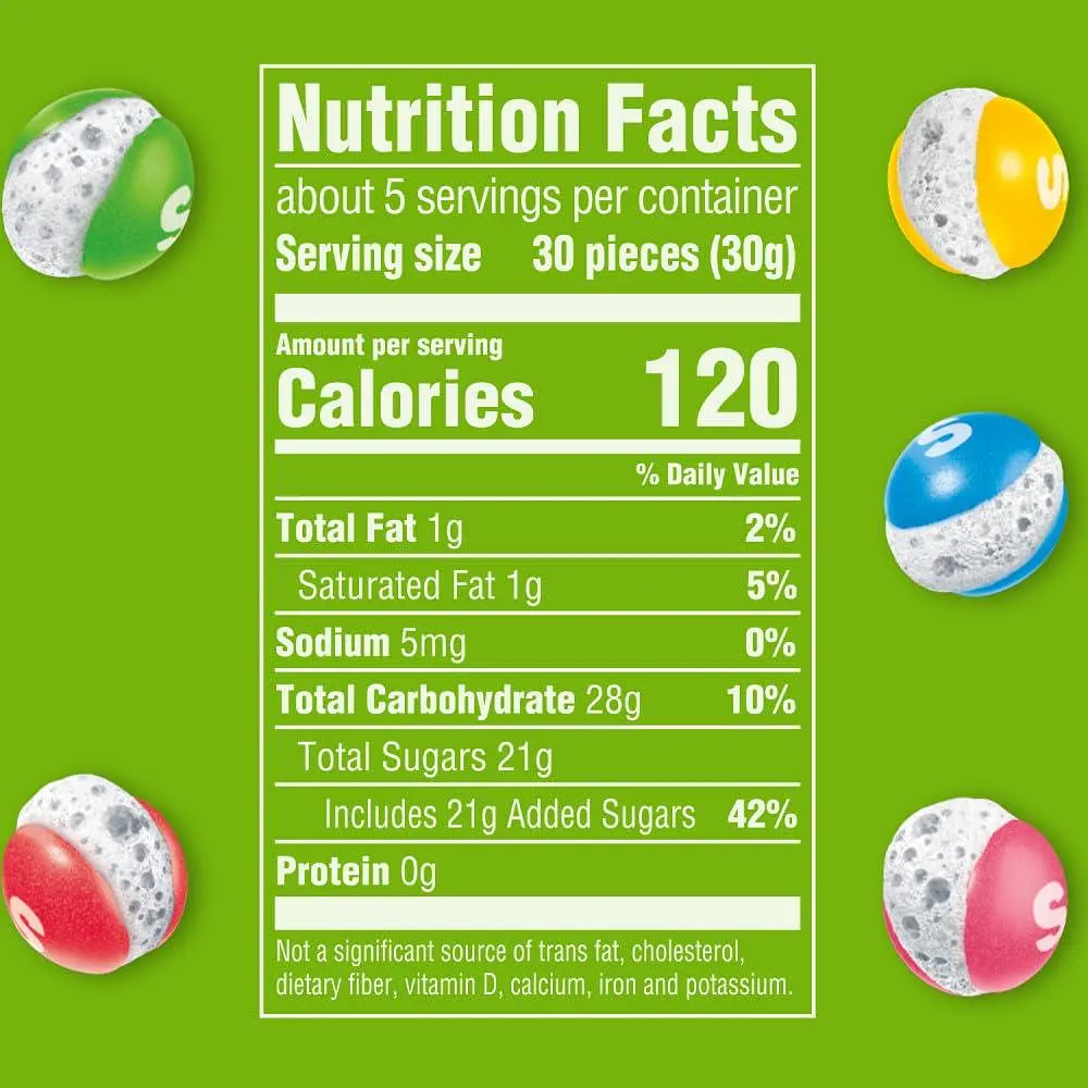 Кислі цукерки Skittles Pop'd Sour Freeze Dried Candy 156г - фото 6