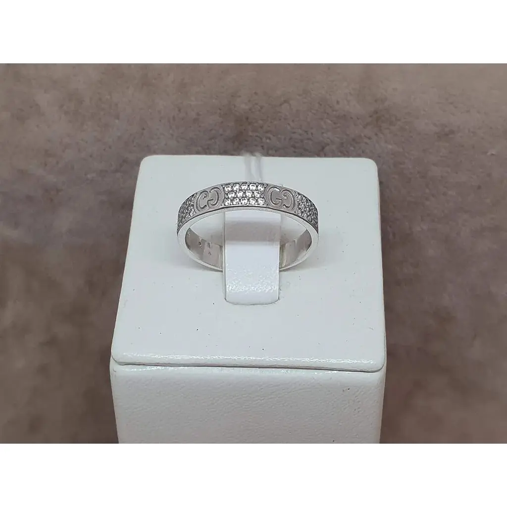 Срібне кільце Агні ГЕЛА з фіанітами. 1612/1Р-CZ 17,5 - фото 4