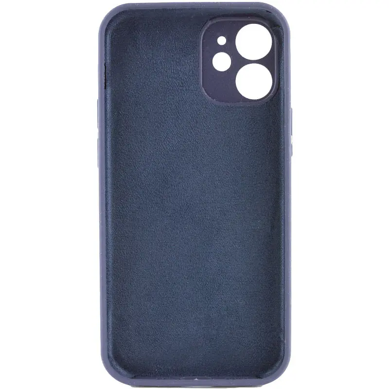Чохол Silk Full Camera Protective (AA) NO LOGO для Apple iPhone 12 (6.1") Темно-синій / Midnight blue - фото 2