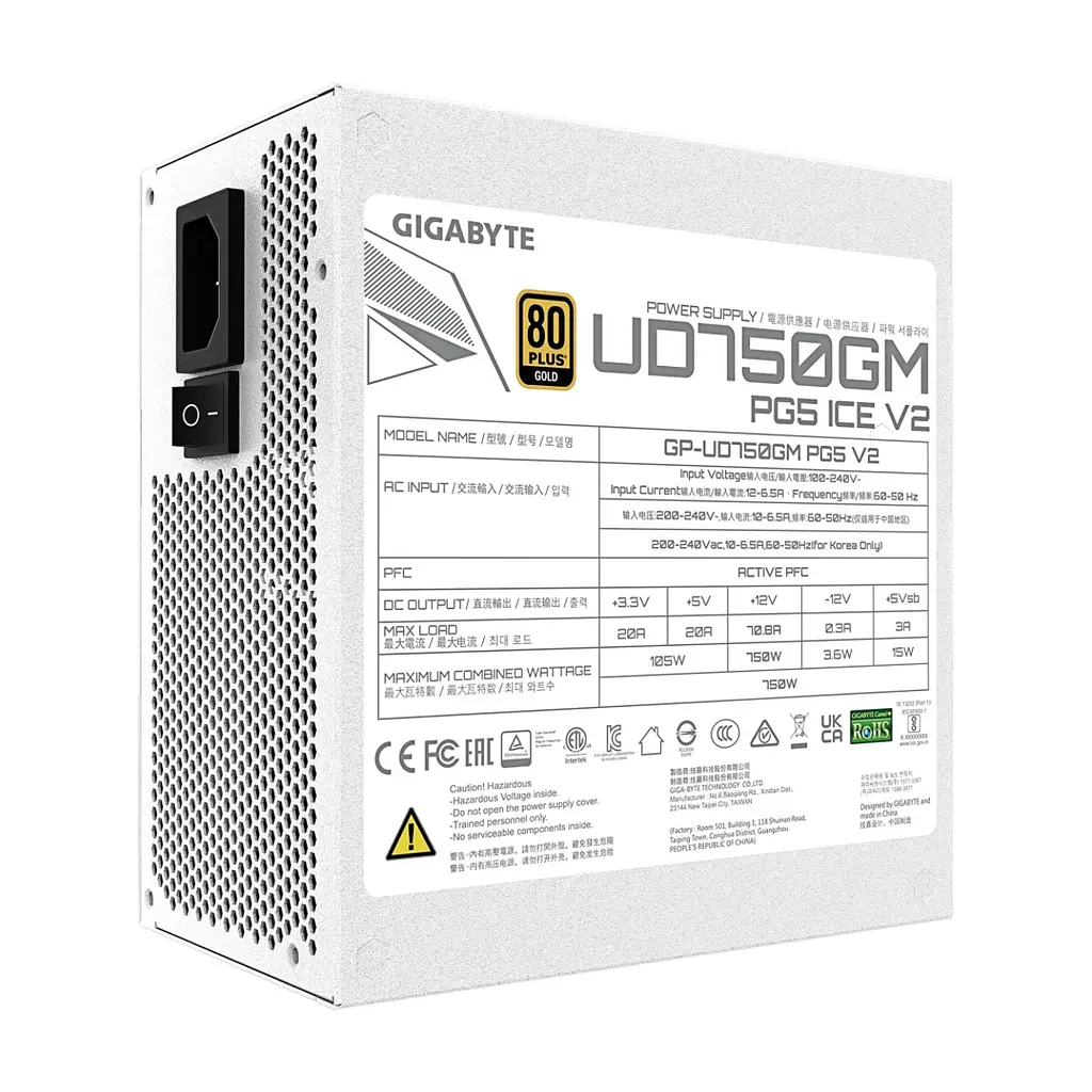 Блок живлення GIGABYTE 750W (GP-UD750GM PG5 ICE) - фото 5