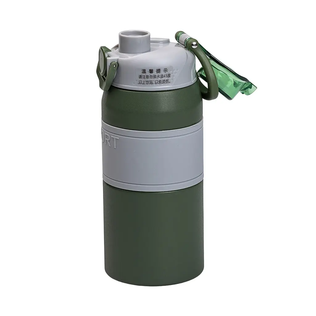 Термос Sport 600 мл з мундштуком і ручкою, зелений Yiwu HP-14-5GR - фото 7