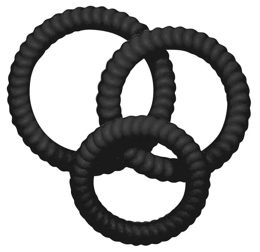 Набір ерекційних кілець You2Toys Lust 3 Black 3 шт. чорний - фото 3
