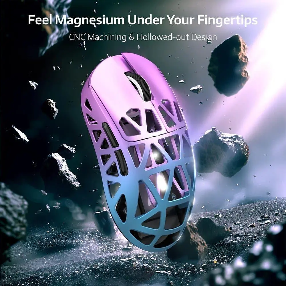 Мышь Attack Shark R2 Magnesium Alloy 8K Purple (AS-6972792470375-P) - фото 2