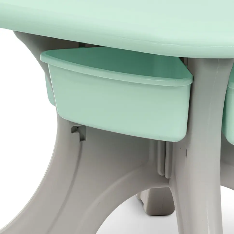 Детский столик с двумя стульями NEW TABLE-5 бежево-мятный - фото 4