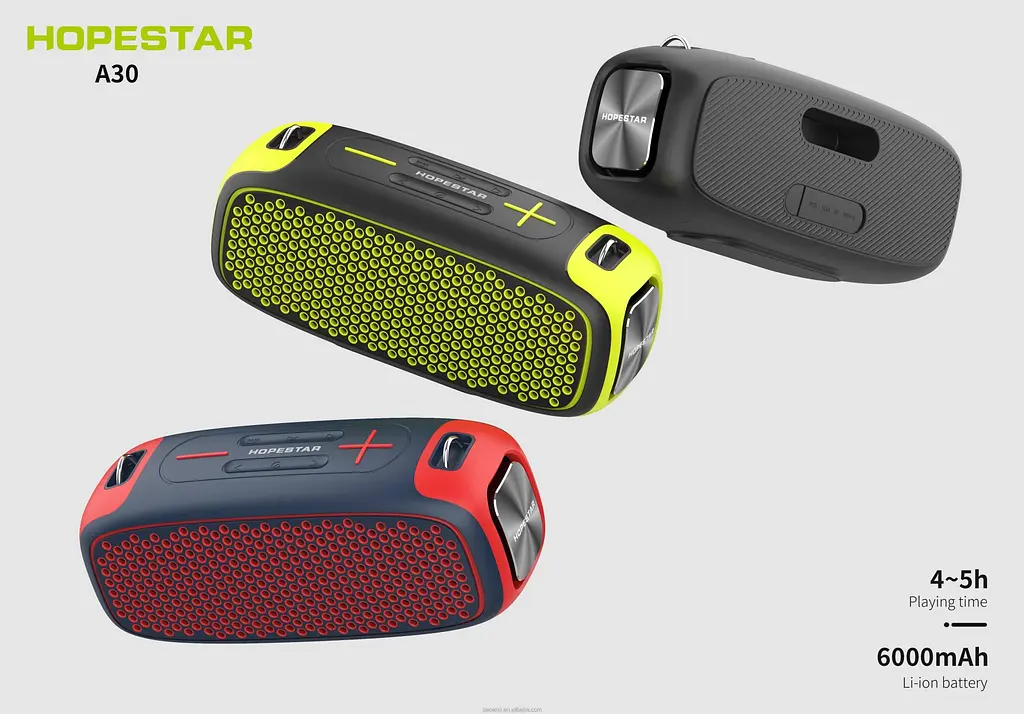 Бездротова акумуляторна Bluetooth 5.0 колонка Bass Boost бумбокс 55W TWS AUX/TF/USB IPX6 Hopestar A30 PRO - фото 8