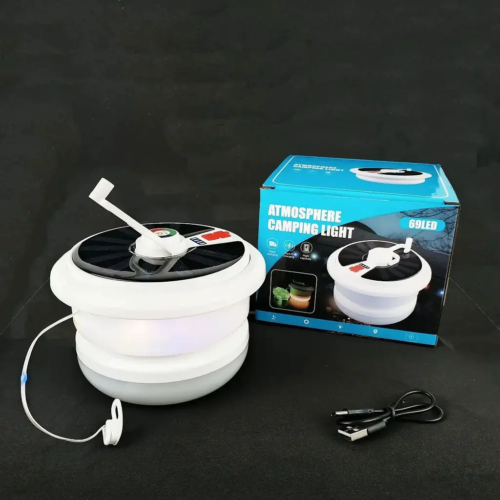 Кемпінговий ліхтар з сонячною батареєю RGB з 10м LED стрічкою XPRO BL YX669 (49888-YX669_286) - фото 8