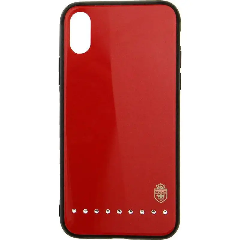 Чохол-накладка Remax Batili Series Glass Case Apple iPhone X Red - фото 3