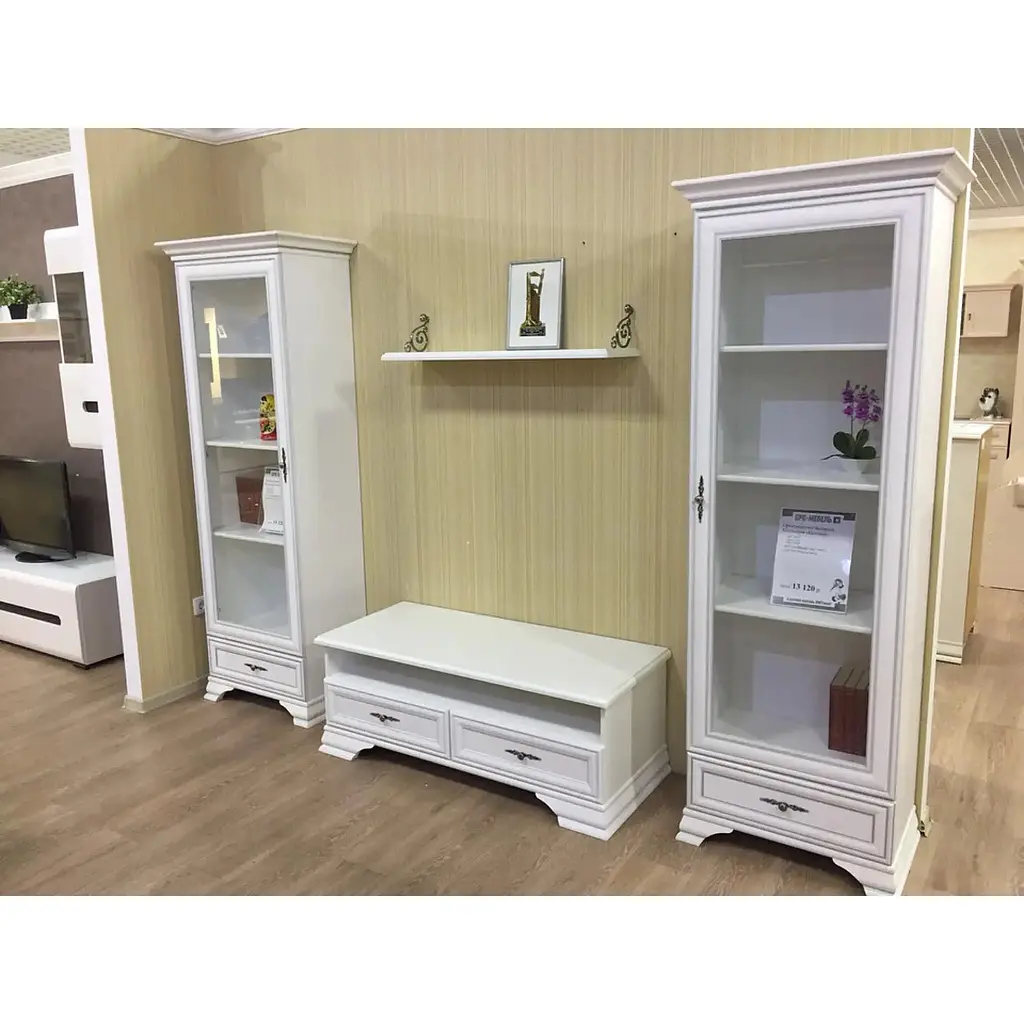 Пенал-вітрина ВМК Кентукі REG1W1S Білий альпійський (GRB-1775) - фото 7