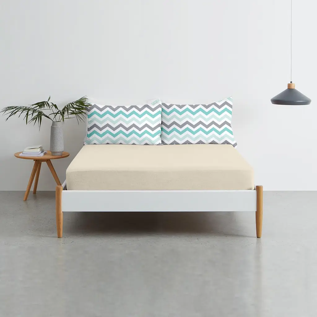 Набір простирадло на резинці 140х200 BEIGE / STARFALL LIME COSAS (4822052087107) - фото 4