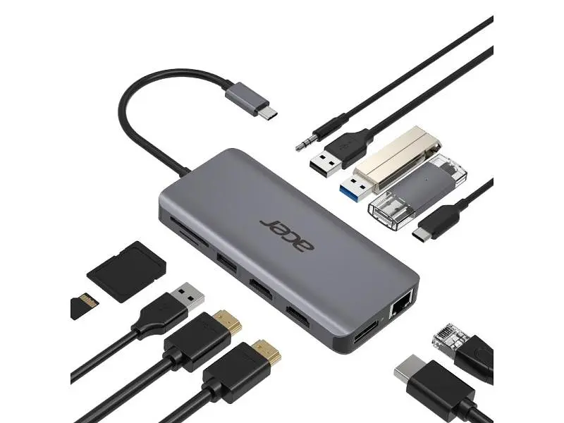 Док-станція Acer 12-in-1 Type-C Dongle (HP.DSCAB.009) - фото 4