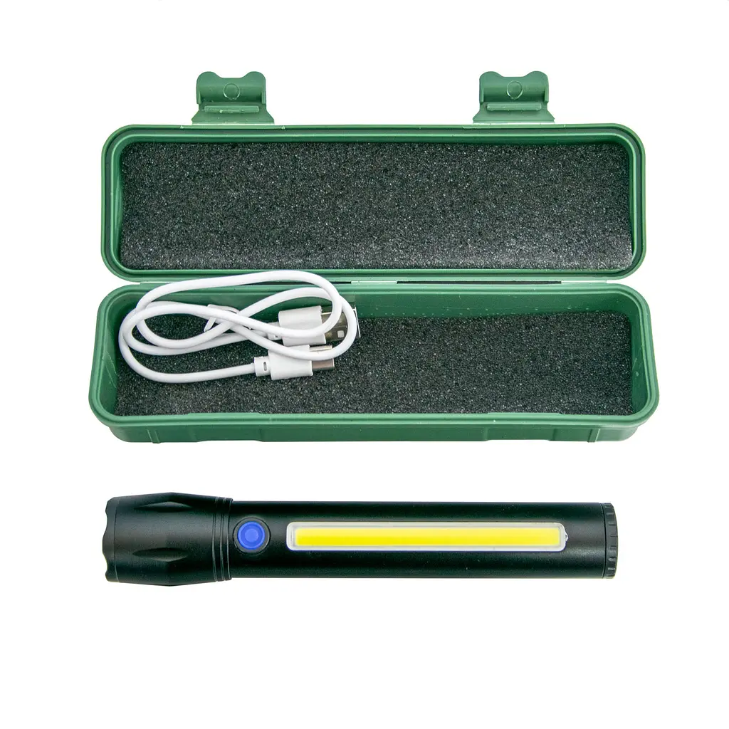 Фонарь ручной светодиодный фонарик аккумуляторный маленький BL-K/C-63-COB USB Type-C Charge - фото 2