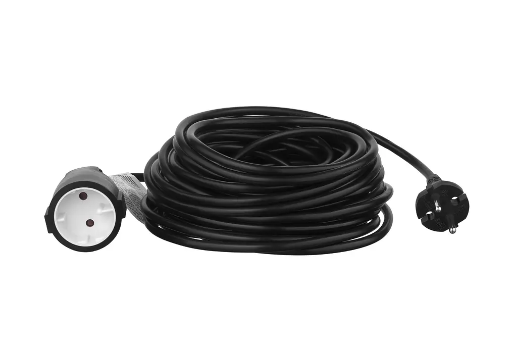 Подовжувач мережевий 1 розетка 15 м 2E Power Extension 1 Type F 15m 10A Black