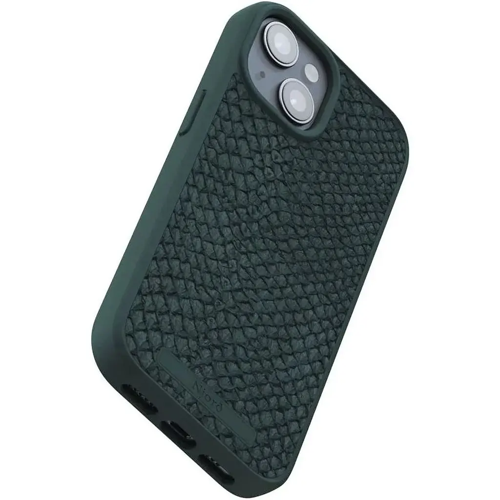 Чохол-накладка Njord Salmon Leather MagSafe Case Green для iPhone 15 Plus (NA52SL02) - фото 6