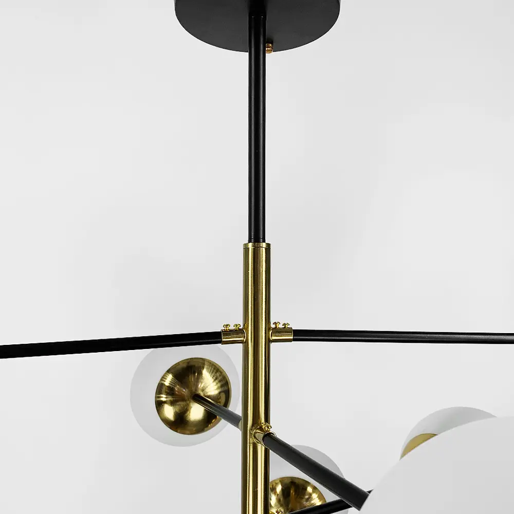 Люстра на 8 плафонов с латунной фурнитурой Line.F YG 8132-8 - фото 4