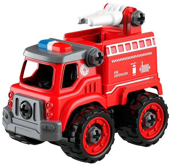 Конструктор DIY Spatial Creativity Пожарный спецтранспорт, красный (CJ-1614177) - фото 2