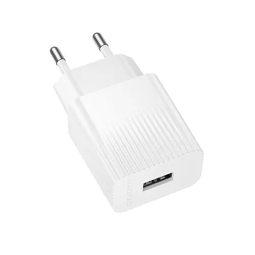 Сетевой зарядний пристрій BOROFONE BAS71A Source 1USB/2.1A білий - фото 2