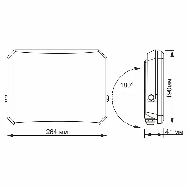 LED прожектор VIDEX F3 100W 5000K 220V Black (VLE-F3-1005B) - фото 7