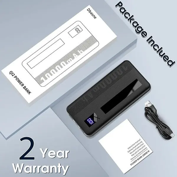 Портативний зарядний пристрій ємністю 10 000 мАг швидка зарядка 15 Вт з USB C - фото 4