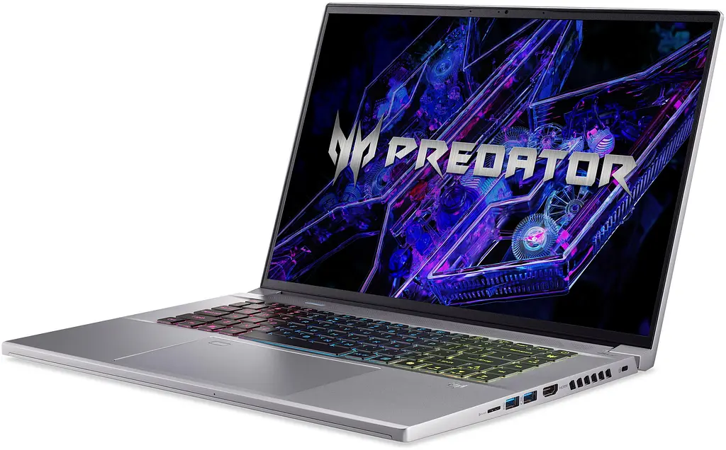 Ноутбук Acer Predator Triton Neo 16 PTN16-51 16' WQXGA 3.2K, Intel U9-185H, 32GB, F1TB, NVD4070-8, Lin, сріблястий (NH.QSBEU.003) - фото 2