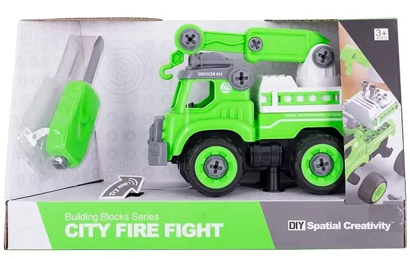 Конструктор DIY Spatial Creativity Строительный кран, зеленый (CJ-1365131) - фото 4