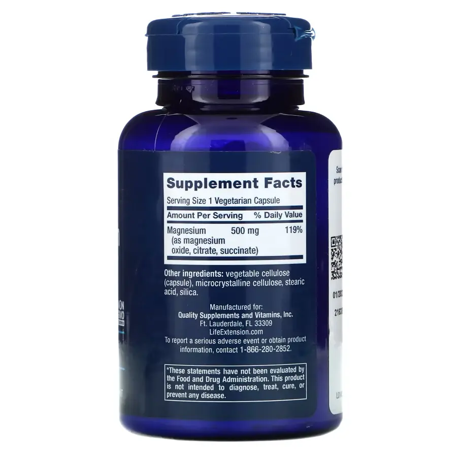 Вітаміни та мінерали Life Extension Magnesium Caps 500 mg, 100 вегакапсул - фото 2