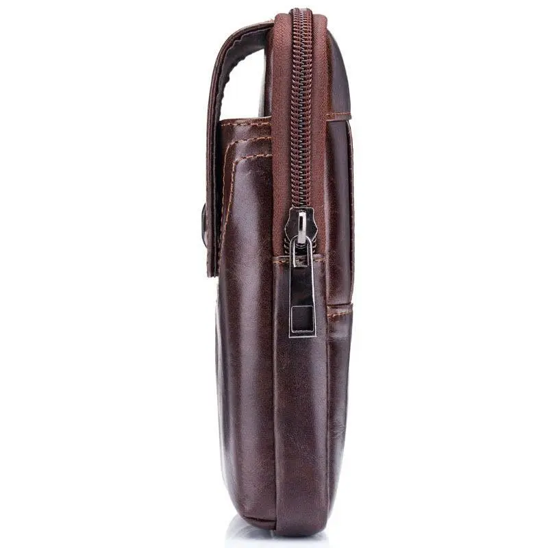 Кожаная мужская бананка BULL 15х9.5х2 см sum0025633 - фото 4