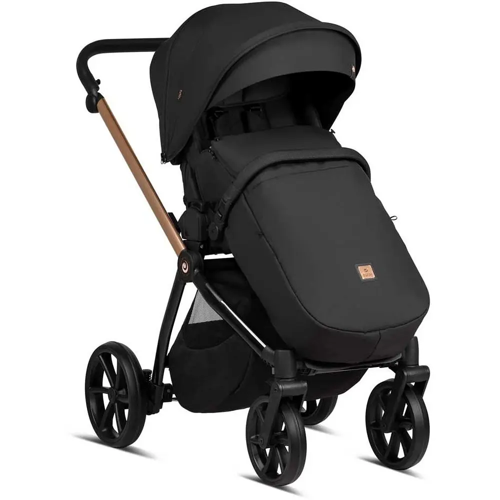 Коляска Tutis Mio Plus Thermo Black Edition Rose Gold, універсальна 2 в 1, чорна (1352292) - фото 4