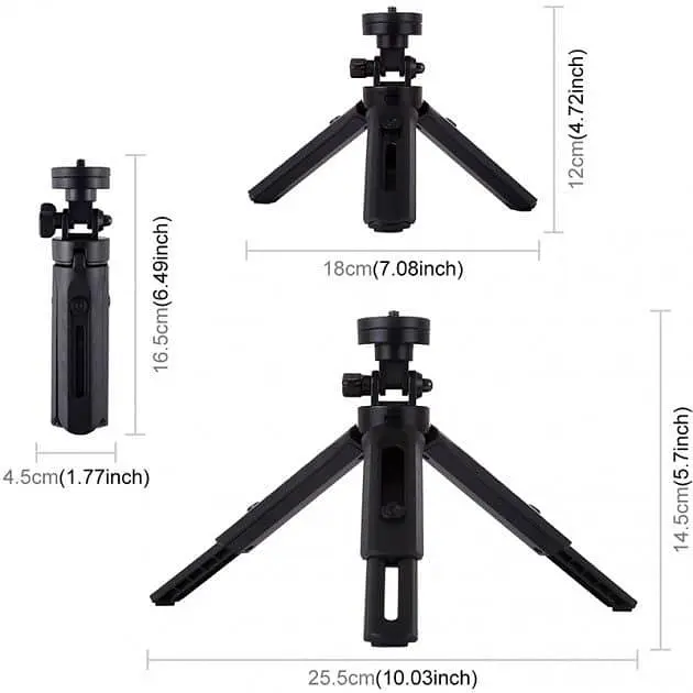 Кільцева USB LED лампа Puluz PKT3058B 4.7"+ штатив 12 см - фото 4