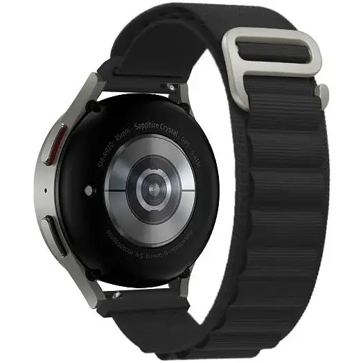 Ремінець DK CDK для Garmin Vivomove 3 20mm Polyester Alpine Loop (015587) (black) - фото 3