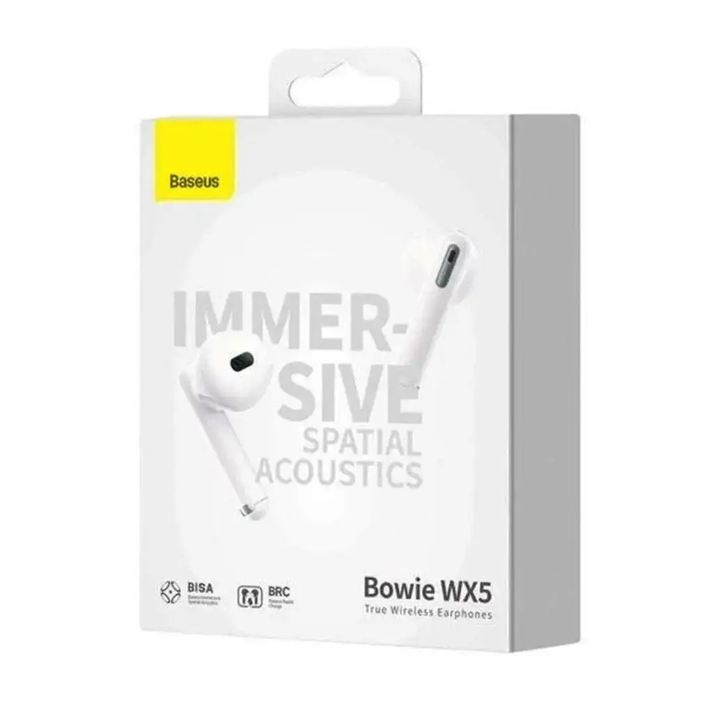 Бездротові навушники Baseus Bowie WX5 True Wireless Earphones білі (54085 white) - фото 5