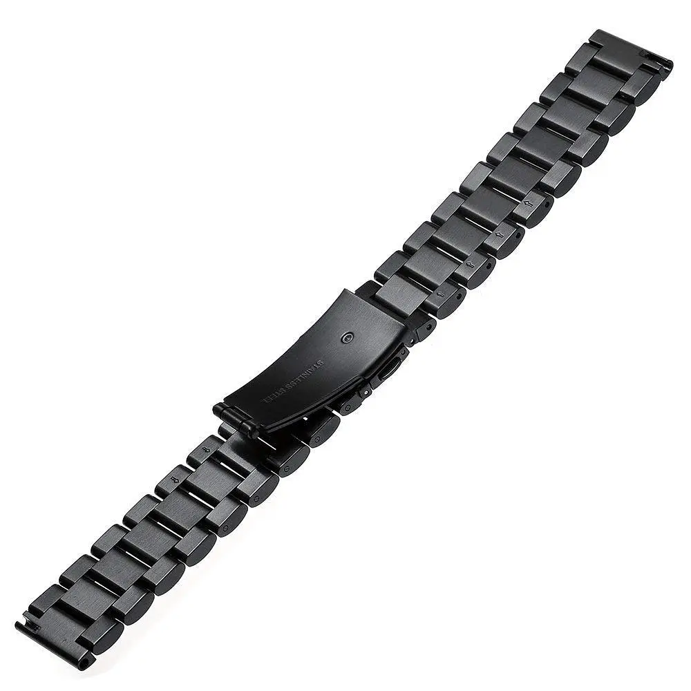 Ремінець сталевий BeWatch 20 мм для Amazfit GTR 42мм/GTS BIP lite Чорний (1110401) - фото 2